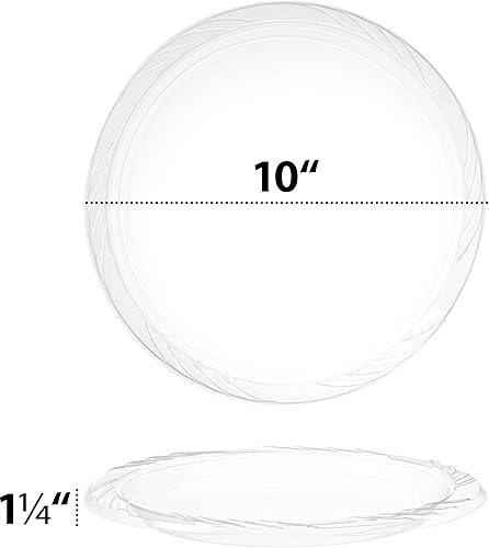 Miniatura 10 de PLASTICPRO Plato de plástico desechable transparente de alta calidad (480, placas de 6 pulgadas)