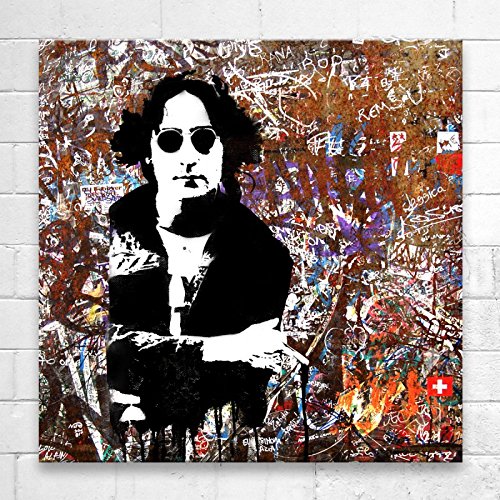 Paul Sinus Art Collage John Lennon Bronze Impression d’art Impression 3D sur toile 100 x 100 cm 4 cm - Les Beatles, Paul McCartney, John Lennon, RIngo Starr, George Harrison Paul Sinus Art Collage John Lennon Bronze Impression d'art Impression 3D sur toile 100 x 100 cm 4 cm