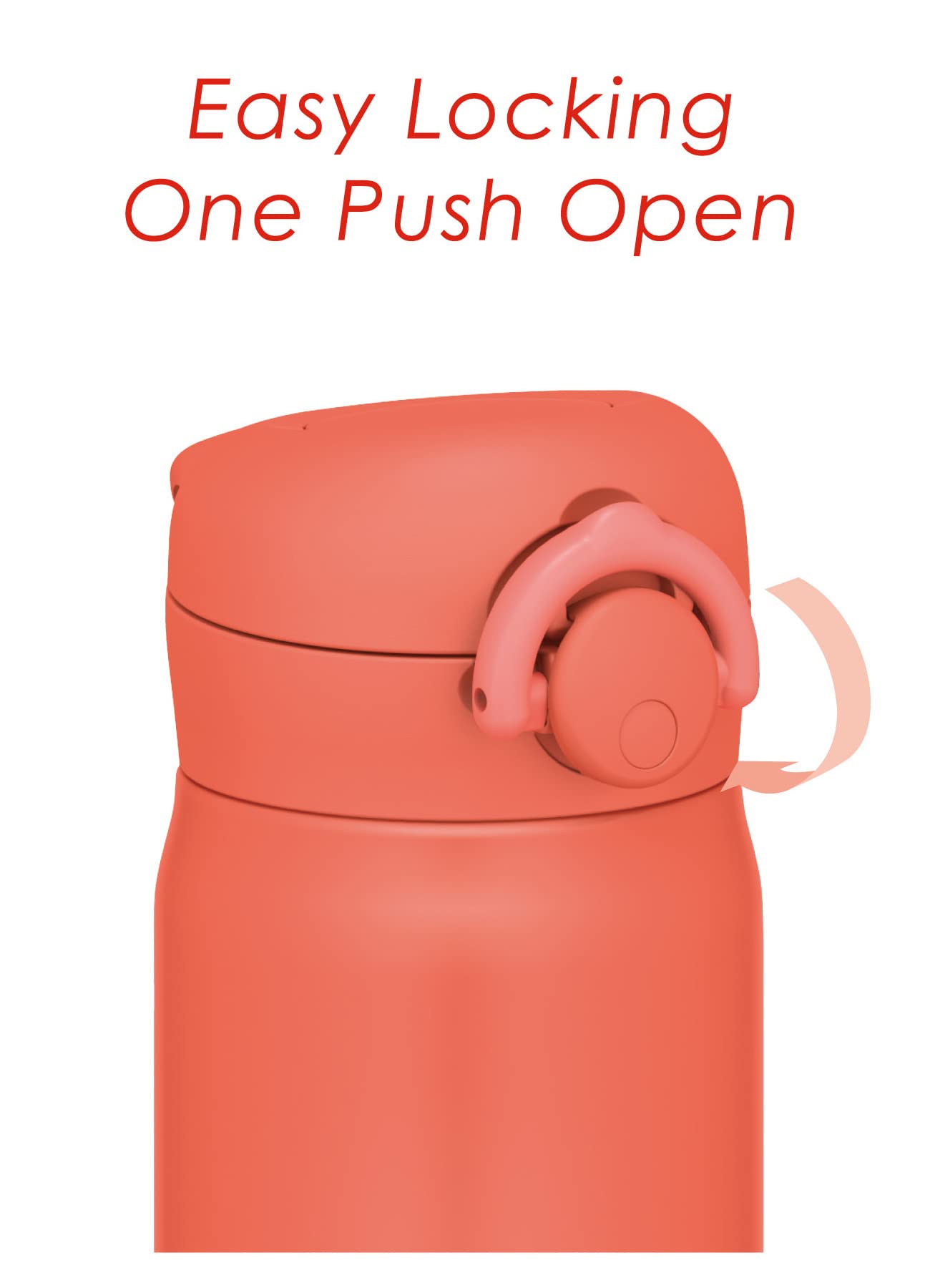 Thermos Water Bottle Vacuum Insulated Mobile Phone Cup 500ml Coral Orange JNR-503 C-OR