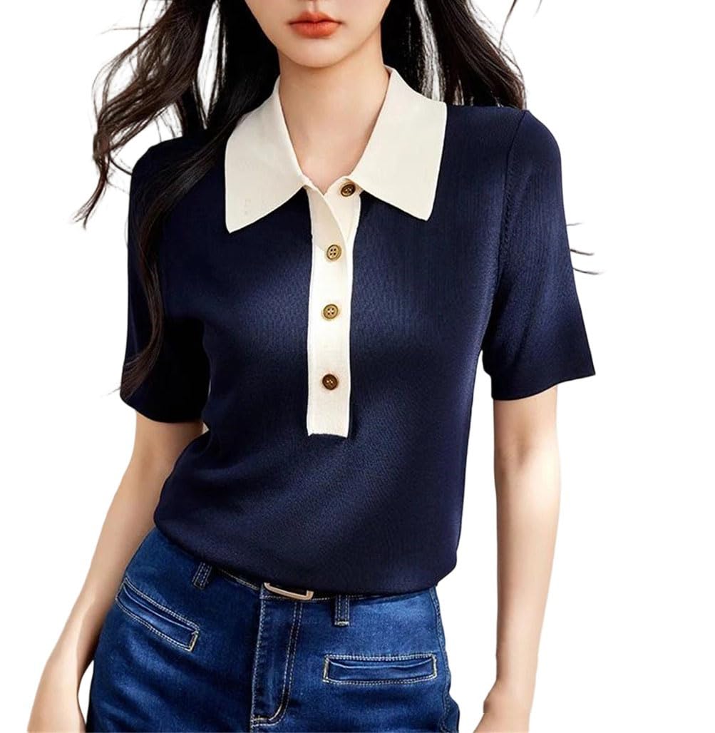 Camiseta de manga corta para mujer, diseño básico, tela suave, minimalista, para uso diario, esencial