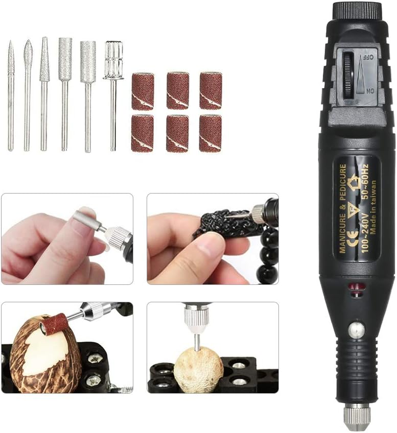 Electric grinder set,SIUKE 14pcs 100V-240V Mini Electric Grinder Drill Tool Variable Speed Rotary Engraving Pen Carve Tool Set for Milling Polishing