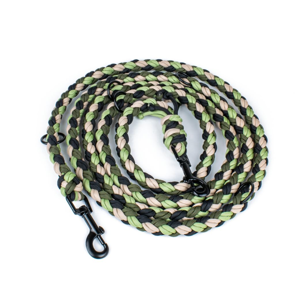 Hundeleine Tierluxe Natur Paracord Handgemacht (Welt, S Lienelänge: 200 cm)