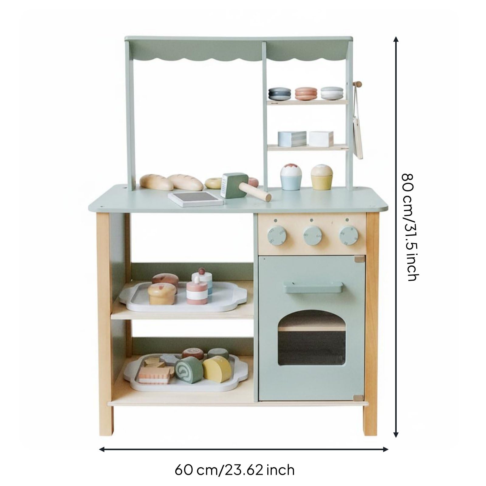 Holz-Spielküche Rollenspiel Kinderküche aus Holz realistisches Design Spielbäckerei für Jungen, Kinderzimmer