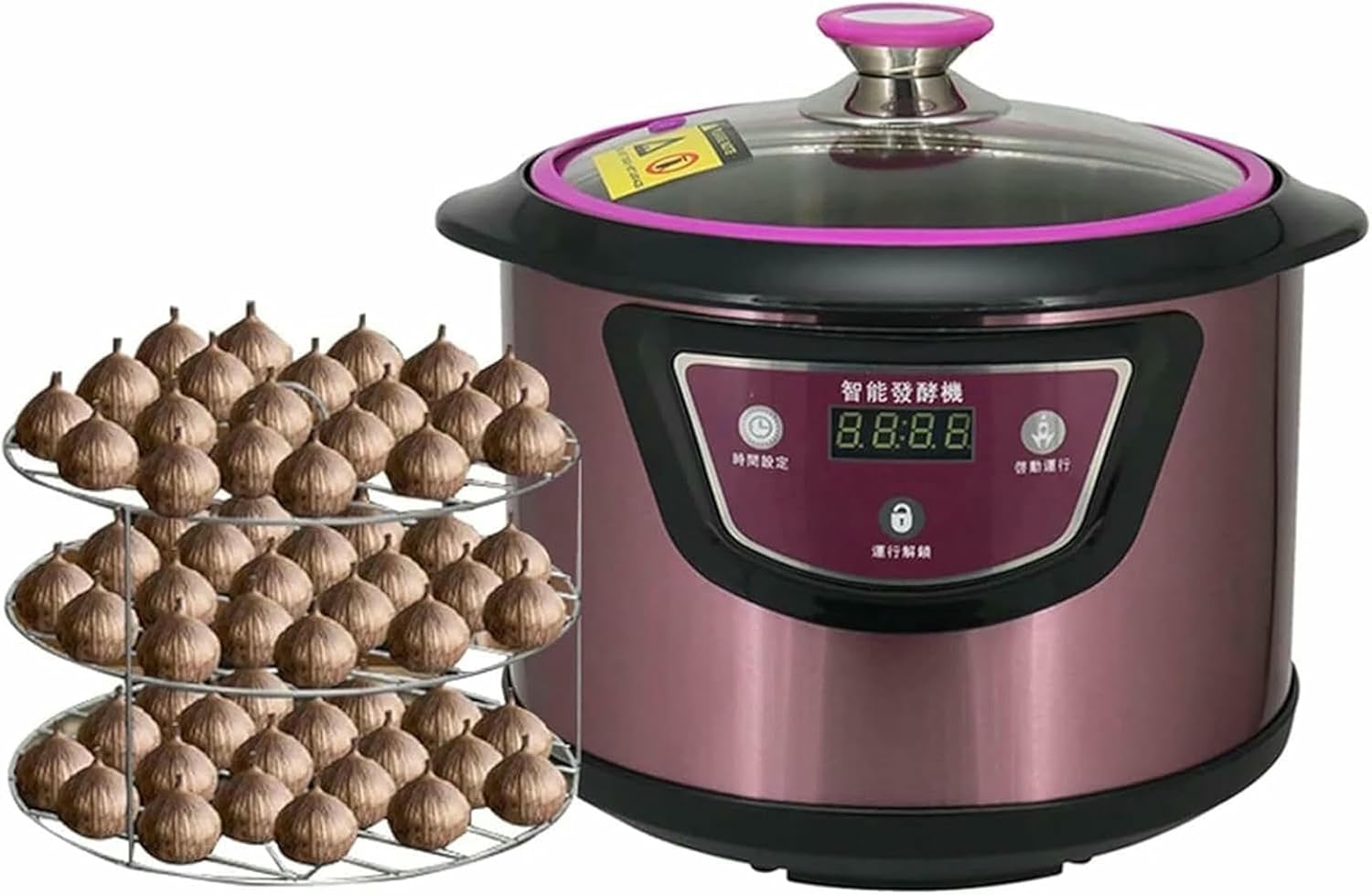 Intelligent Black Garlic Fermenter Cooker, 6L Automatic Black Garlic Fermenter Machine for Black Garlic, Yogurt, Natto~/