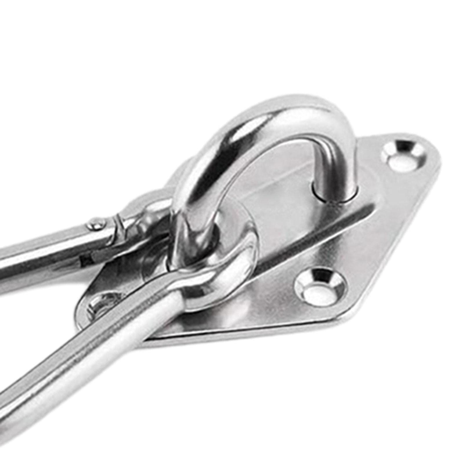 Qianly 3X Pad Eye Plate Hammock Wall Mount Heavy Duty Hanging Hardware Fitting Set Marine Hardware Staple Hook for Outdoor Activities Camping