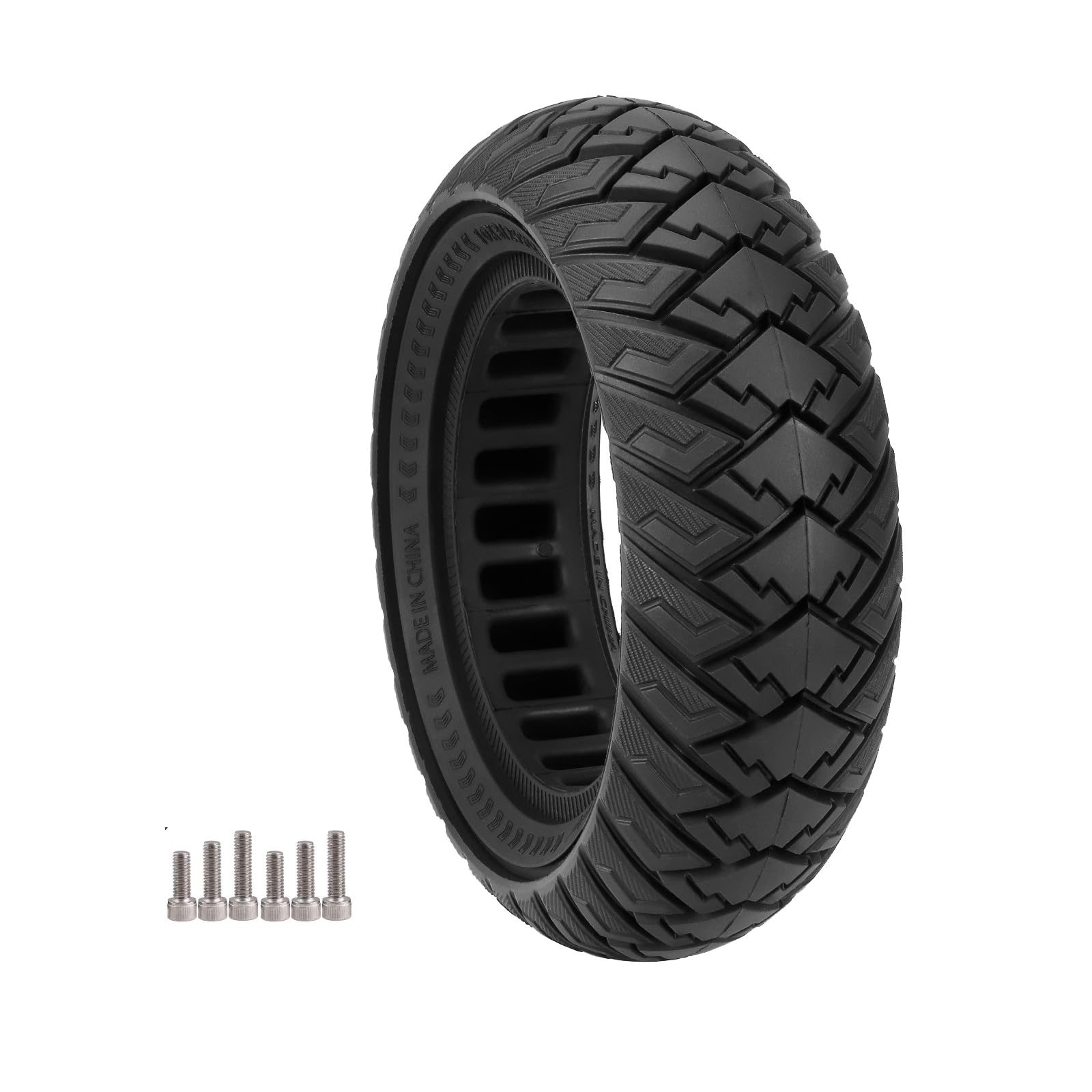 Pneus tout-terrain pleins 10x3/255x80, antidérapants 80/65-6 pour trottinettes électriques Dualtron Zero 10X/Kaabo Wolf Warrior/Kaabo Mantis 10, pneus nid d'abeille sans air 10 pouces
