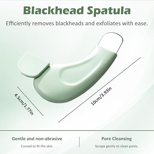 Miniatura 2 de WALWAL Herramienta removedor de puntos negros para limpieza profunda, limpiador manual de poros con cabeza de acero inoxidable, espátula facial