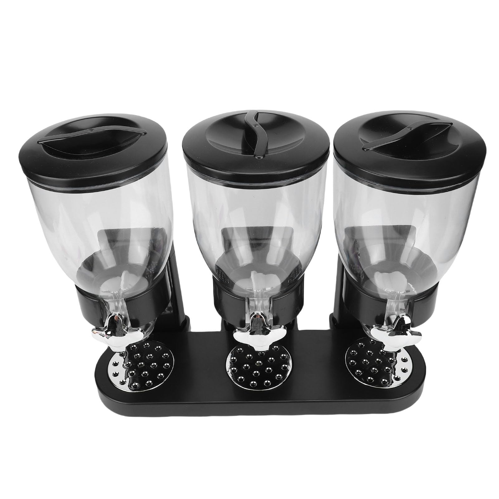 Zunate 3 Pezzi Dispenser Triplo per Cereali Compatto da Banco per (BLACK)