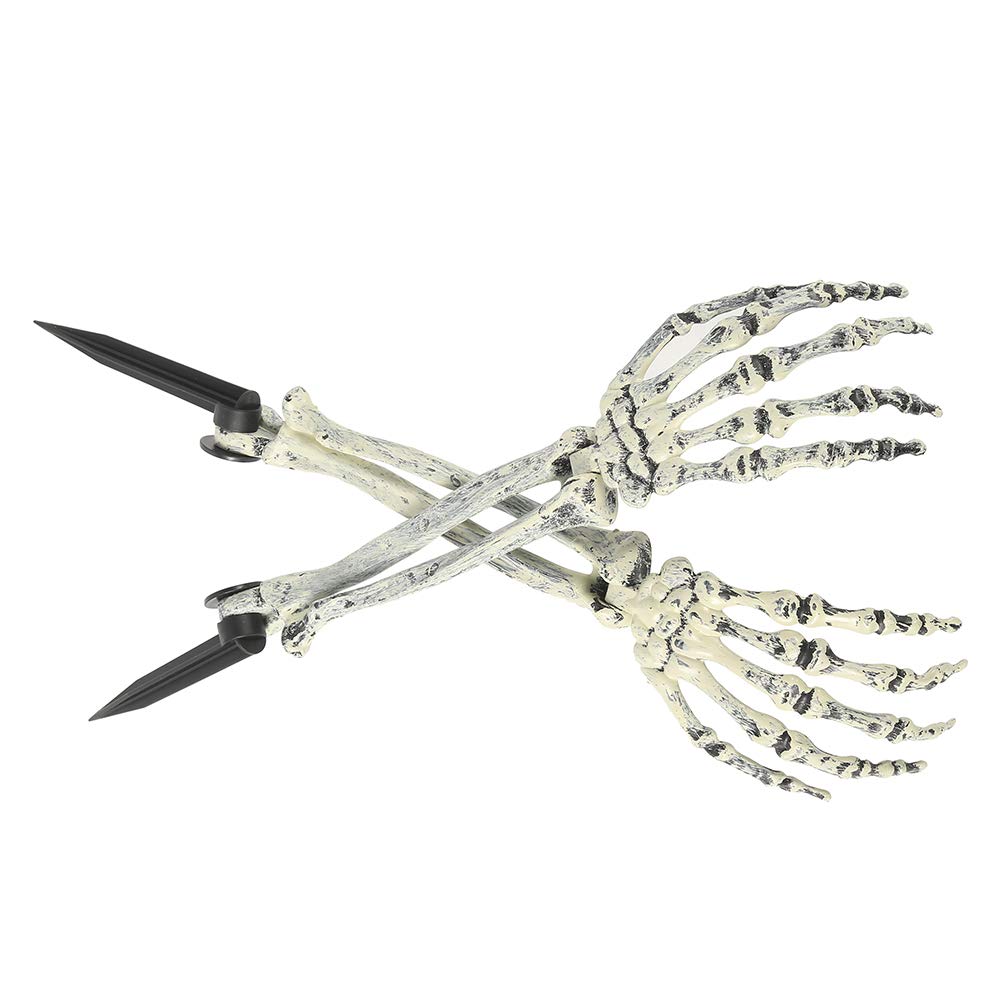 Halloween Skelett Deko Set Mit Totenkopf Und Leuchtenden Händen - Gruselig Realistisch Für Garten & Party