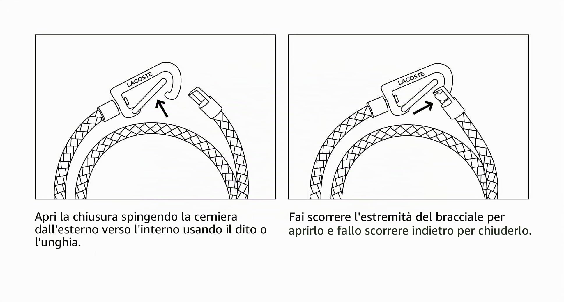 Lacoste Braccialetto in pelle da uomo Collezione STARBOARD disponibile in Blu, verde o marrone