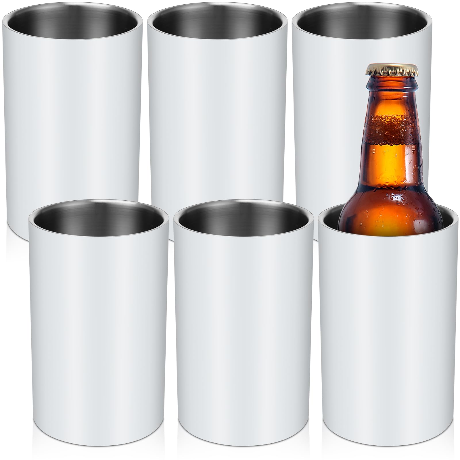 Tioncy 6 件升华空白葡萄酒冷藏桶白葡萄酒瓶冰冷冰葡萄酒冷却器