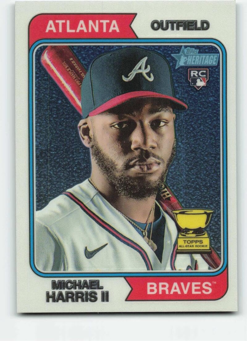 2023 Topps Heritage Chrome #30 Michael Harris II NM-MT RC Rookie Atlanta Braves Baseball Trading Card MLB