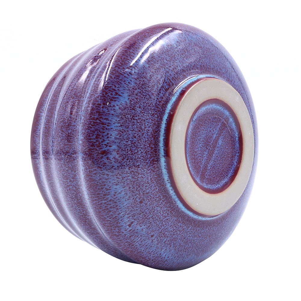 Ciotola per tè tradizionale giapponese Chawan, realizzata a mano in Giappone, colore: Viola Rosso