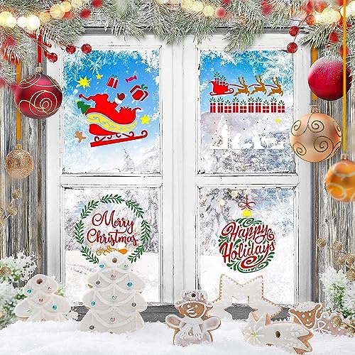 BTORER 8Pcs Reusable Christmas Stencils - Image 3