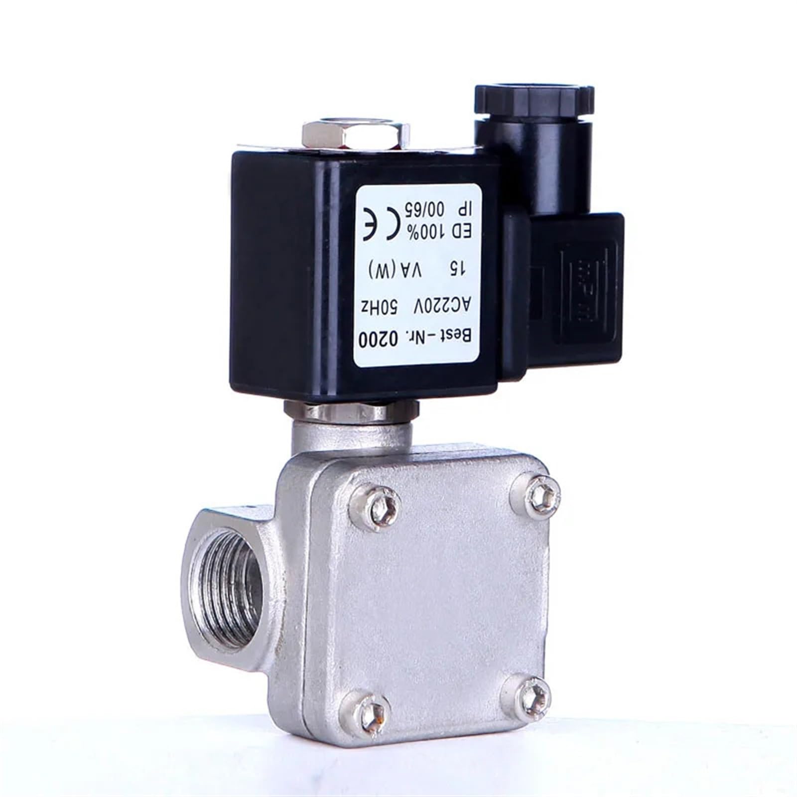 HDPHCRIUN 3/4" Normally Closed Stainless Steel High Pressure Solenoid Valve 230V 240V(NPT-230VAC-NBR-SEAL)