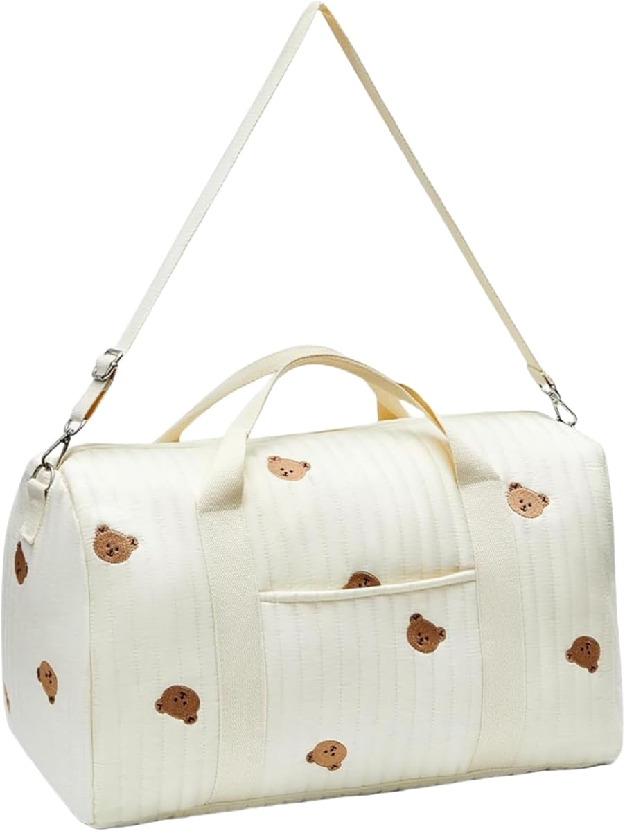Totalizador de la bolsa de pañales,Bolsa de hospital grande para mamá,Bolsa de almacenamiento del cochecito de bebé del oso