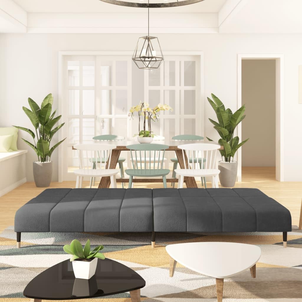 sofás de Dos plazas,Sofa 120 cm,Sofa Cama Dos plazas,Sofá Cama de 2 plazas Terciopelo Gris oscuroAdecuado para salón, Dormitorio