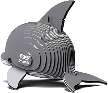 Three Dots Tモデル Dolphin Gray llic Amazon.com: EUGY 021 Dolphin Eco-Friendly 3D Paper Puzzle [New