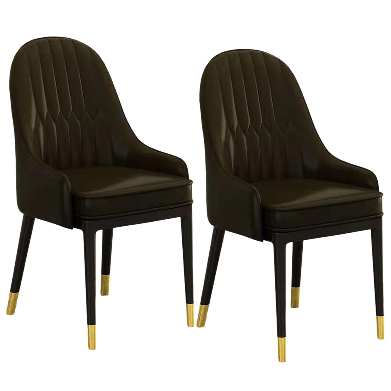 Chaises de cuisine pour repas en famille lot de 2 design noir
