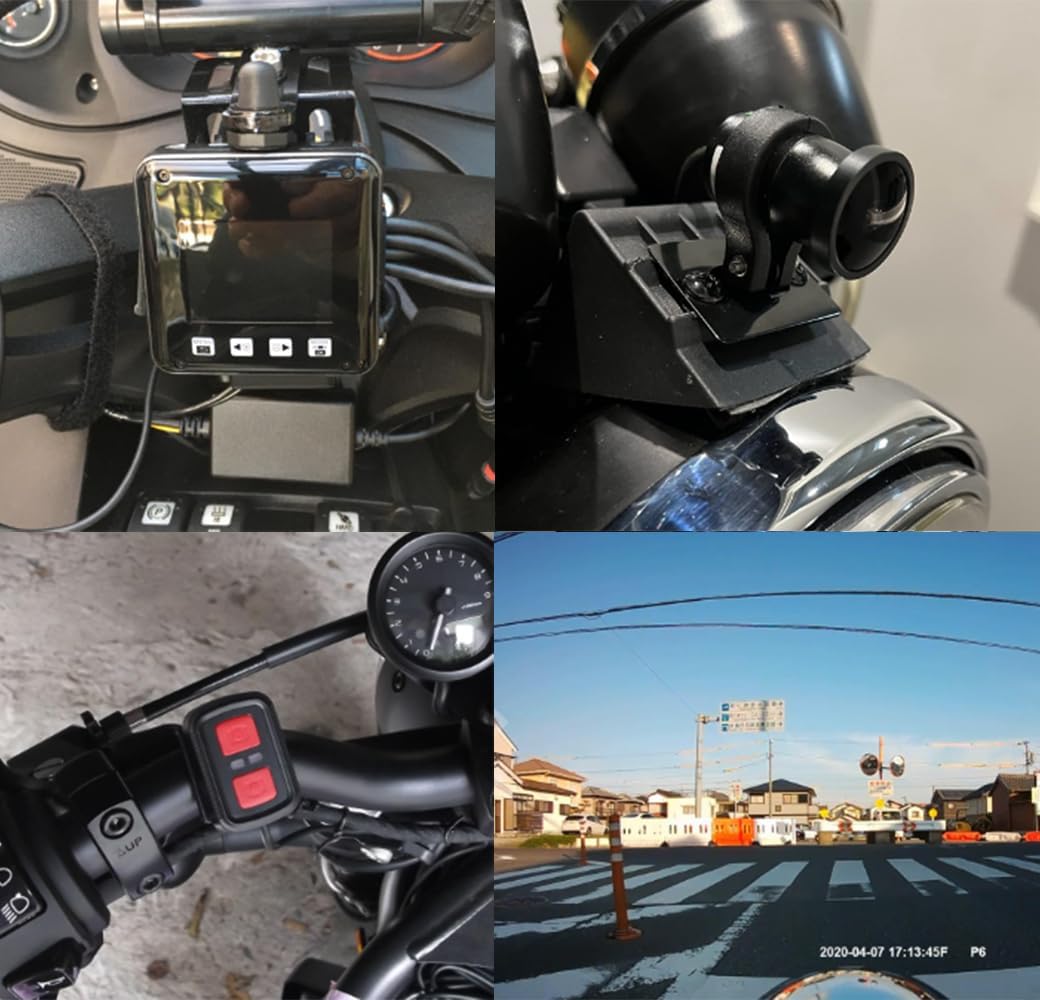 Amazon.co.jp: VSYSTO バイク用ドライブレコーダー 前後カメラ 防水