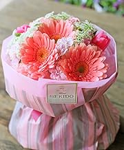 [Prime Minister's Award Winning Designer] Designer's Choice Freestanding Fresh Flower Bouquet, Easy Bouquet, M Size (Pink) (Mother's Day, Father's Day, Gift, Wrapped, Birthday, Wedding Anniversary,