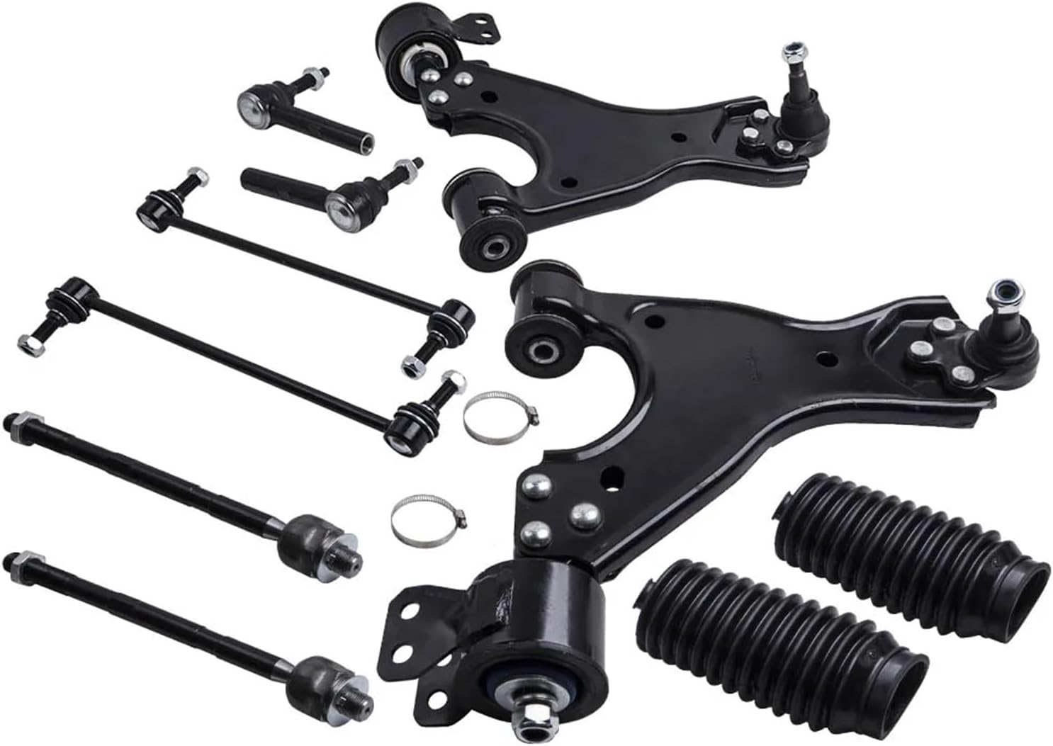 12pcs Front Suspension Kit Control Arms Ball Joints Tie Rod Ends Compatible For BUICK Compatible For GMC Acadia Compatible For CHEVROLET