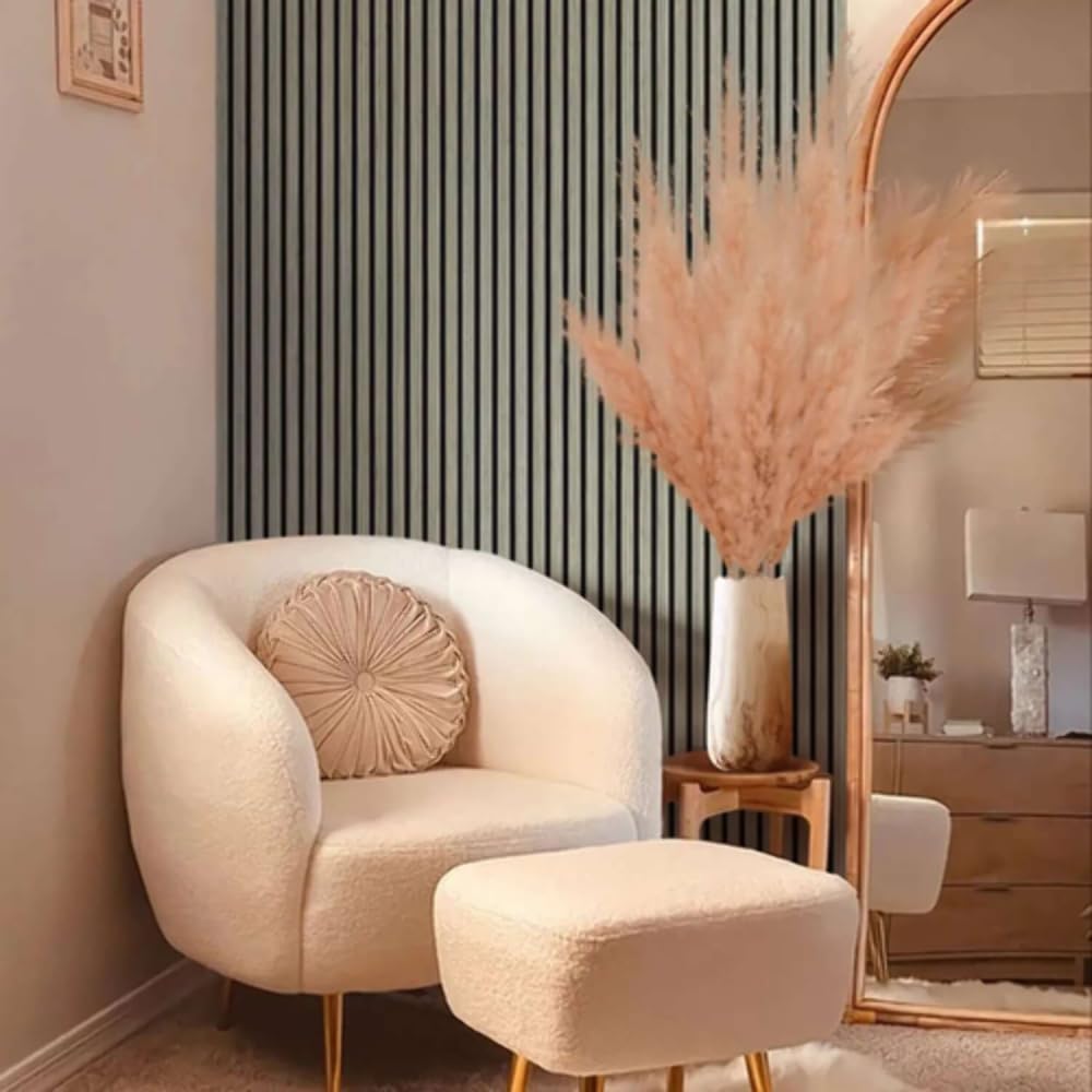 Jobu | Acoustic Wood Veneer Slatted Panels for Wall Decor | 240cm (L) x 60cm (W) x 2.1cm (D) (Grey Oak, Single) — image 1