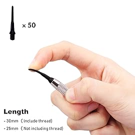 Turnart Darts Plastic Tip - Professional Soft Tip Darts Set for Electronic Dartboard 9 Pcs 18 Grams with 50 Extra Tips 9 Shafts 27 Flights Tool Kit Flight Protectors and Gift Darts Case (Tungsten)