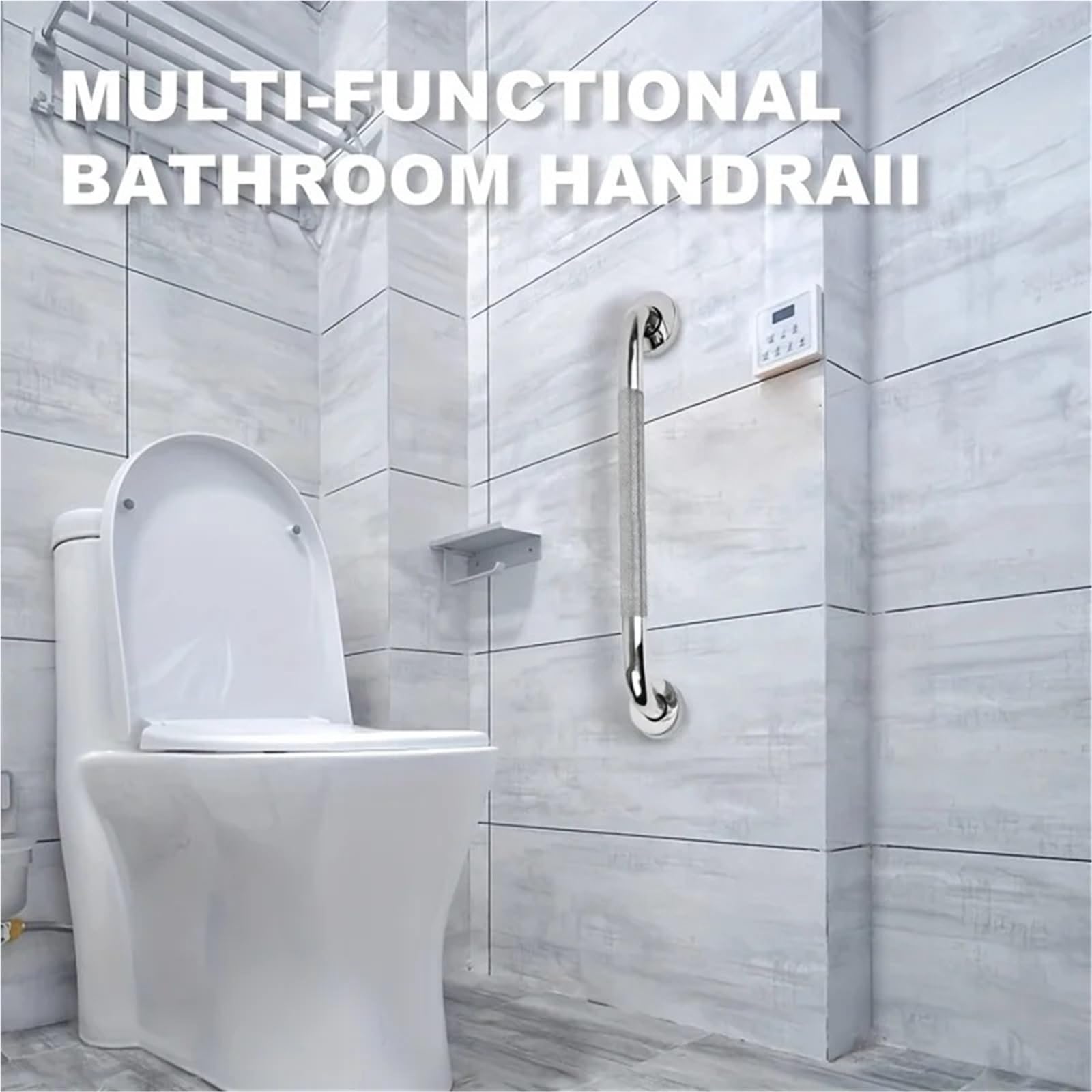 Maniglione da Bagno Corrimano di Sicurezza per Bagno in Acciaio Inossidabile, Costruzione Robusta, corrimano Durevole, Barra di Supporto(50CM-2PC)