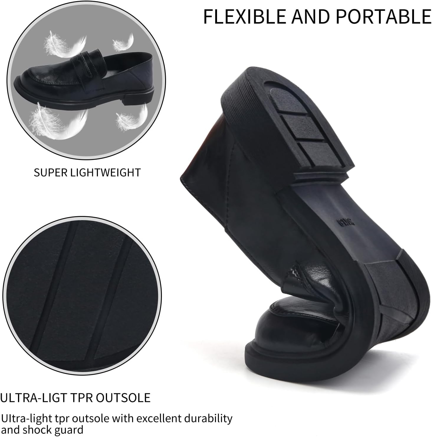 Women's Slip On Loafer Leather Casual Work Office Dressy Shoes - Image 4