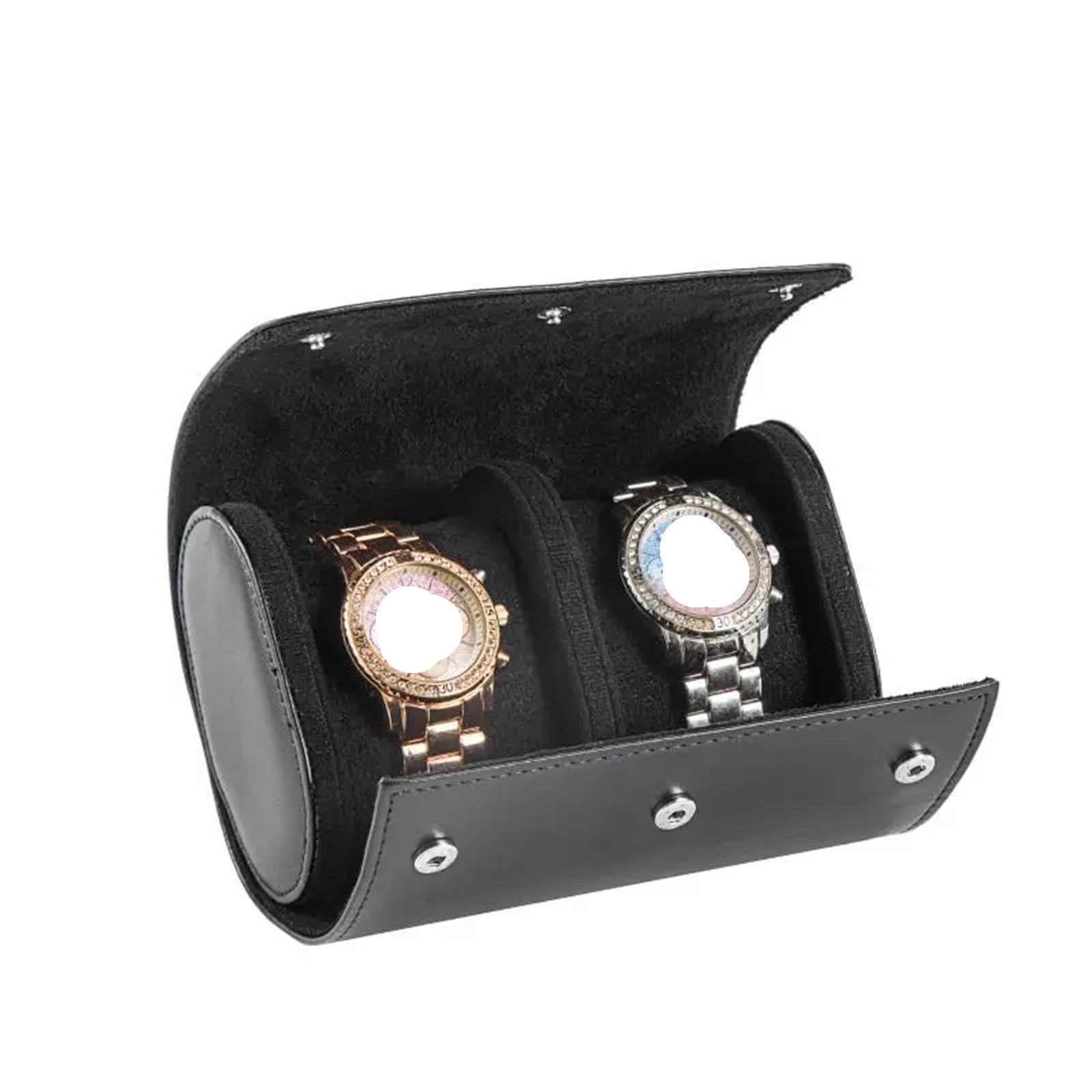 Estuche De Viaje Con Rollo De Reloj De 2 Piezas Con 1/2/3 Ranuras
