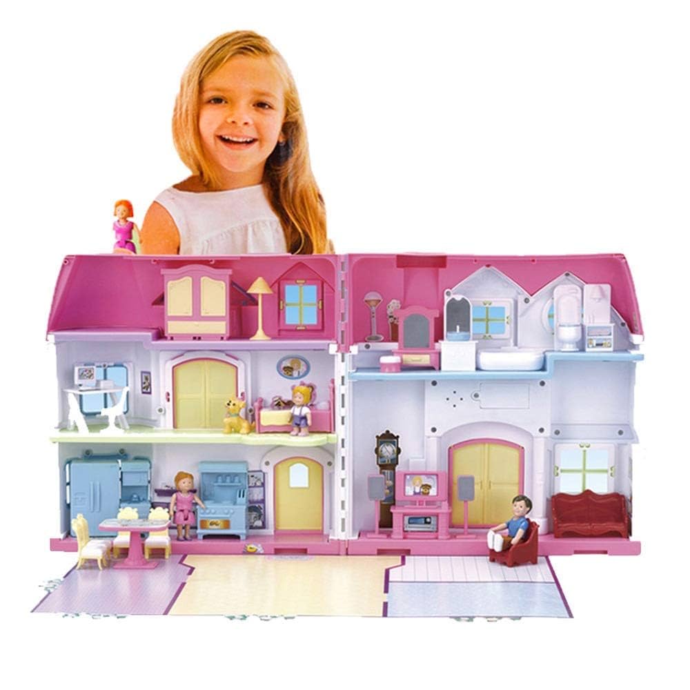 フィッシャープライスのプラ製ドールハウス　家具人形付き フィッシャープライスのドールハウス｜Fisher Price Play Family