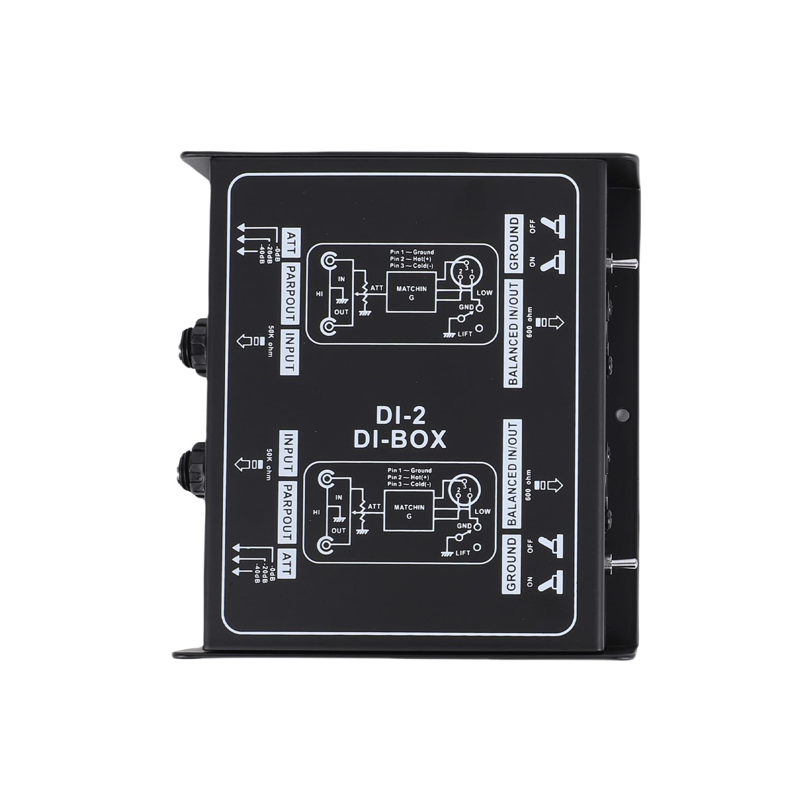 Mingzhe Passive DI Box for Guitar and Bass with Noise Reduction for
