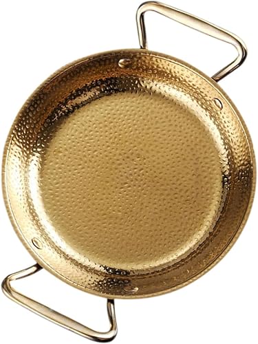 Orejas dobles Sukiyaki Restaurante Pan Paella Sartén antiadherente Freír Caldero Hierro Fundido Paella Cocina Aperitivo Plato Espesar Acero