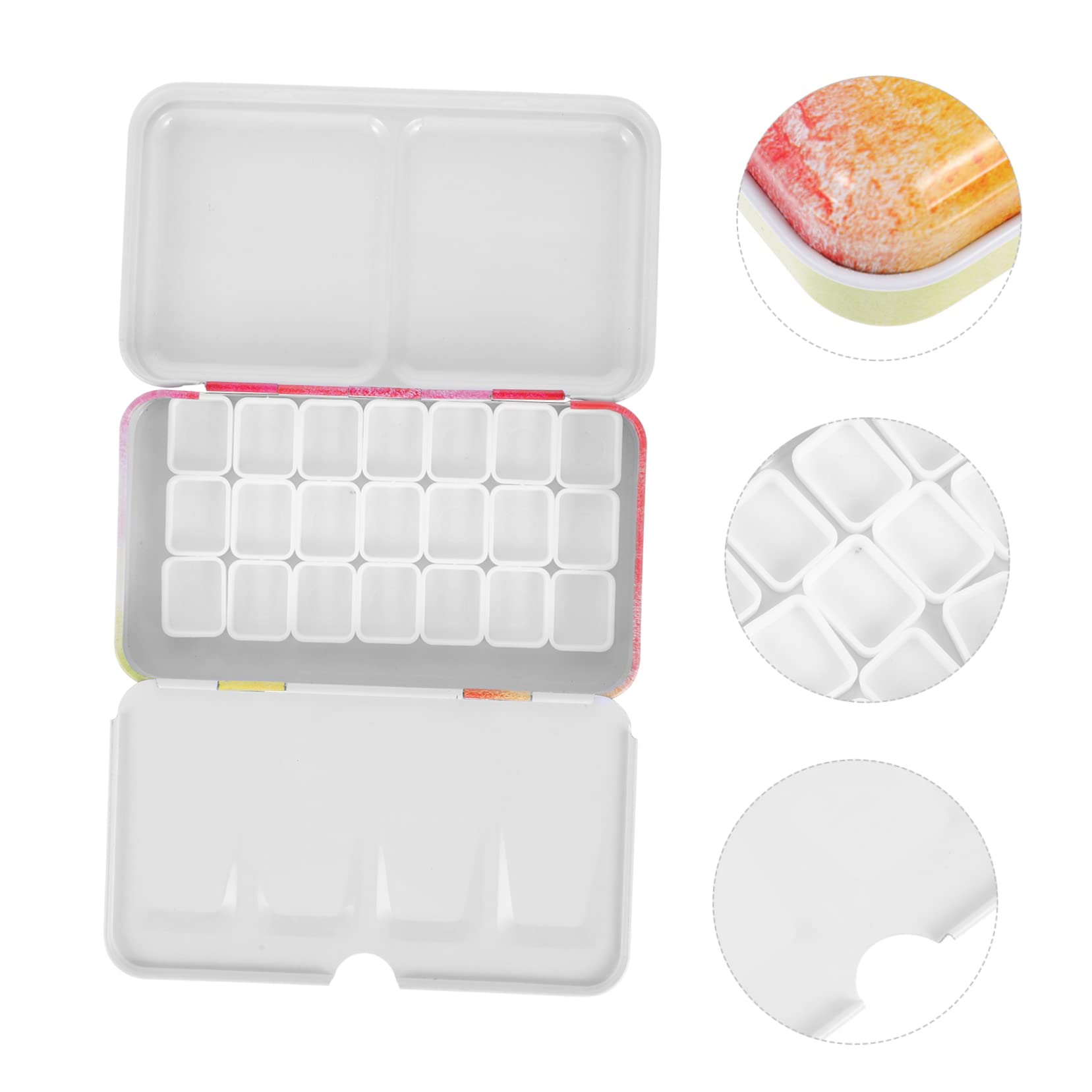 Ciieeo 3ensembles Boîte De Peinture Aquarelle avec Pans De Rangement Ensemble De Compartiments pour Artistes Et Étudiants Pratique Et Portable pour Peinture Voyage