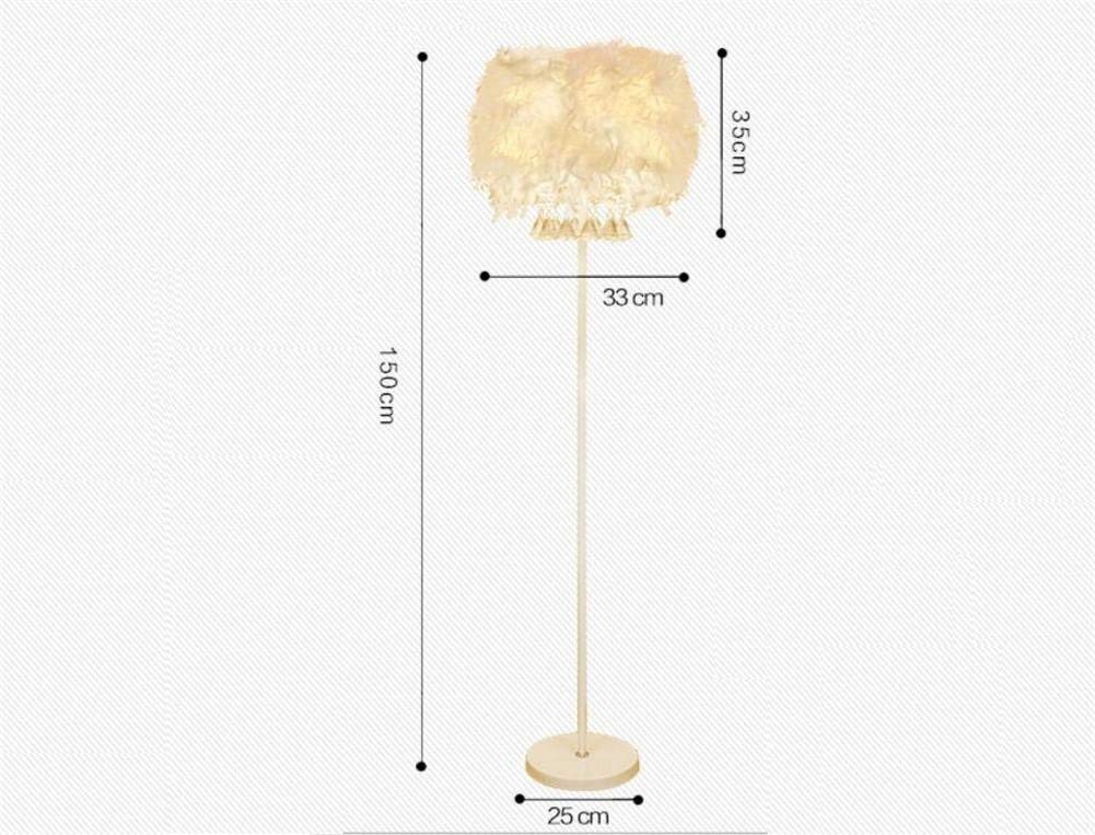 Lampa podłogowa Lampa do salonu Pokój Ściemniacz nożny Pilot Kryształowa lampa podłogowa Biała lampa z piórami needed