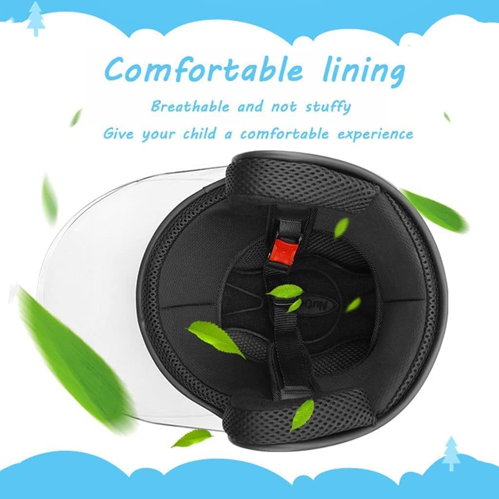 DOT Approved Cool Cartoon Kids Electric Retro Motorcycle 3/4 Half Helmet Boys and Girls Open Face Motorbike Scooter Moped ATV Street for Youth Child