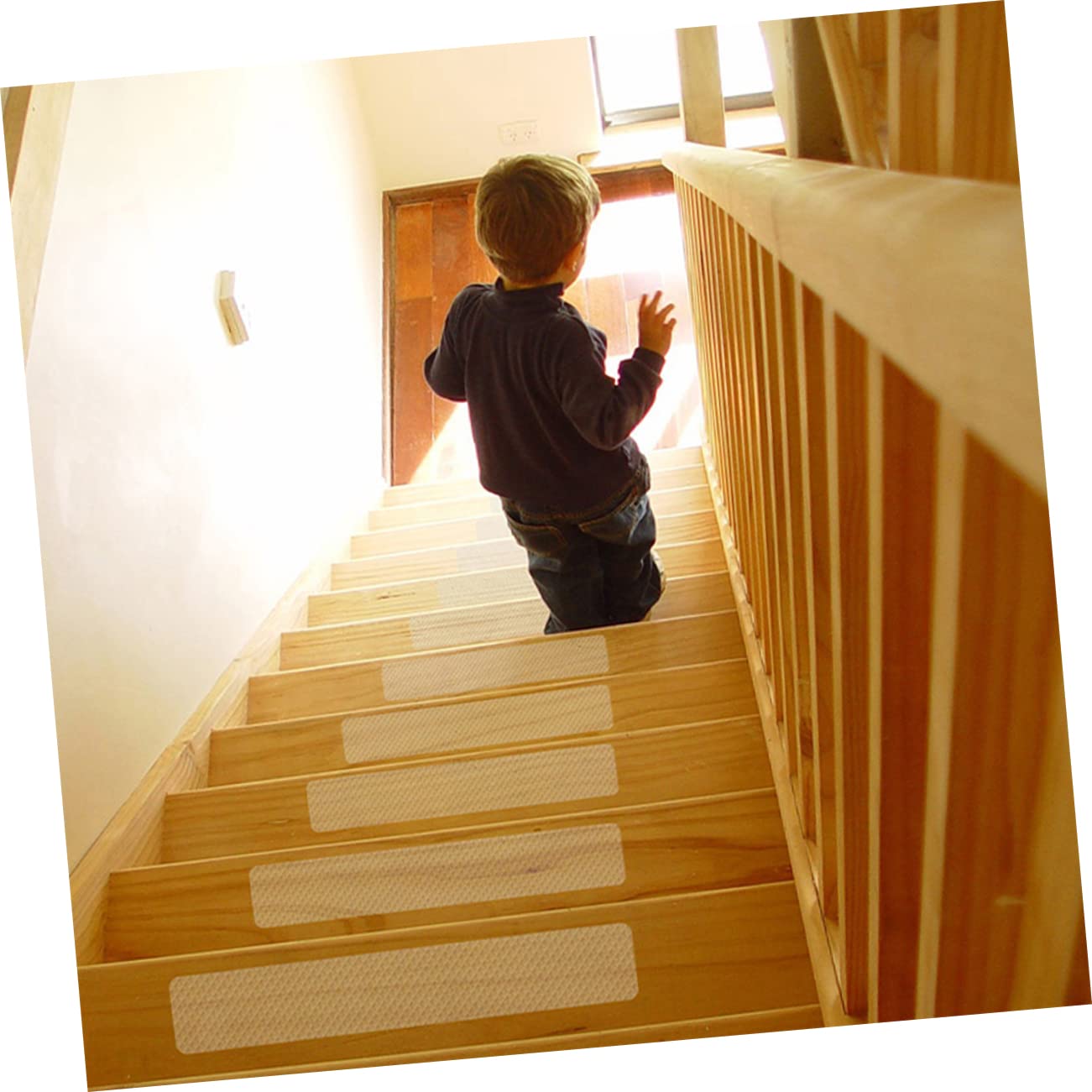 Cabilock Stair Treads Non-Skid Tape Self Adhesive Anti-Slip Strips for Stairs Removable for Indoor/Outdoor