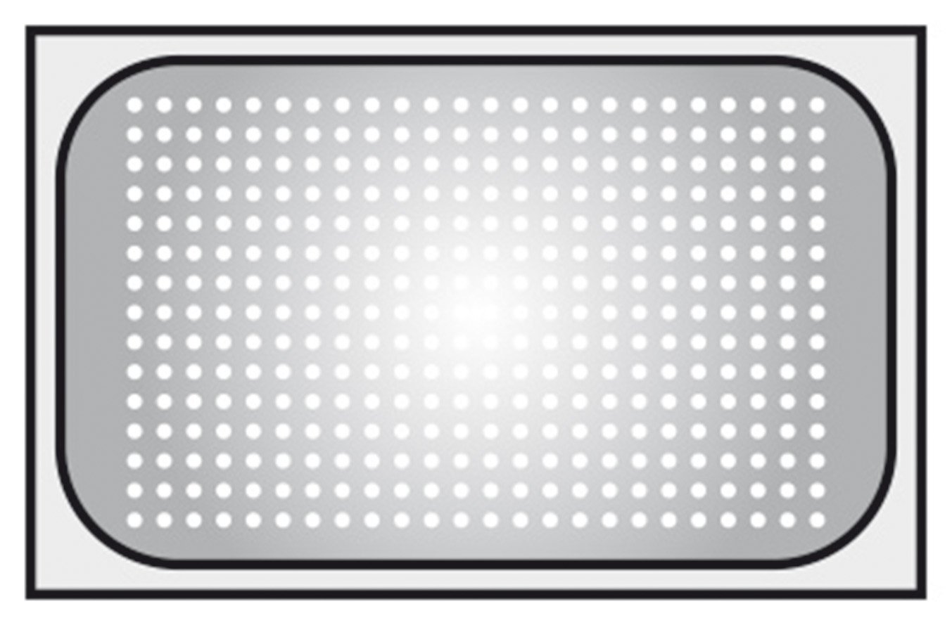 Piazza 221015 Bacinella Forata GF 1/1 in Acciaio Inox, 53cm lunghezza, 32.5cm Larghezza, 15cm Altezza