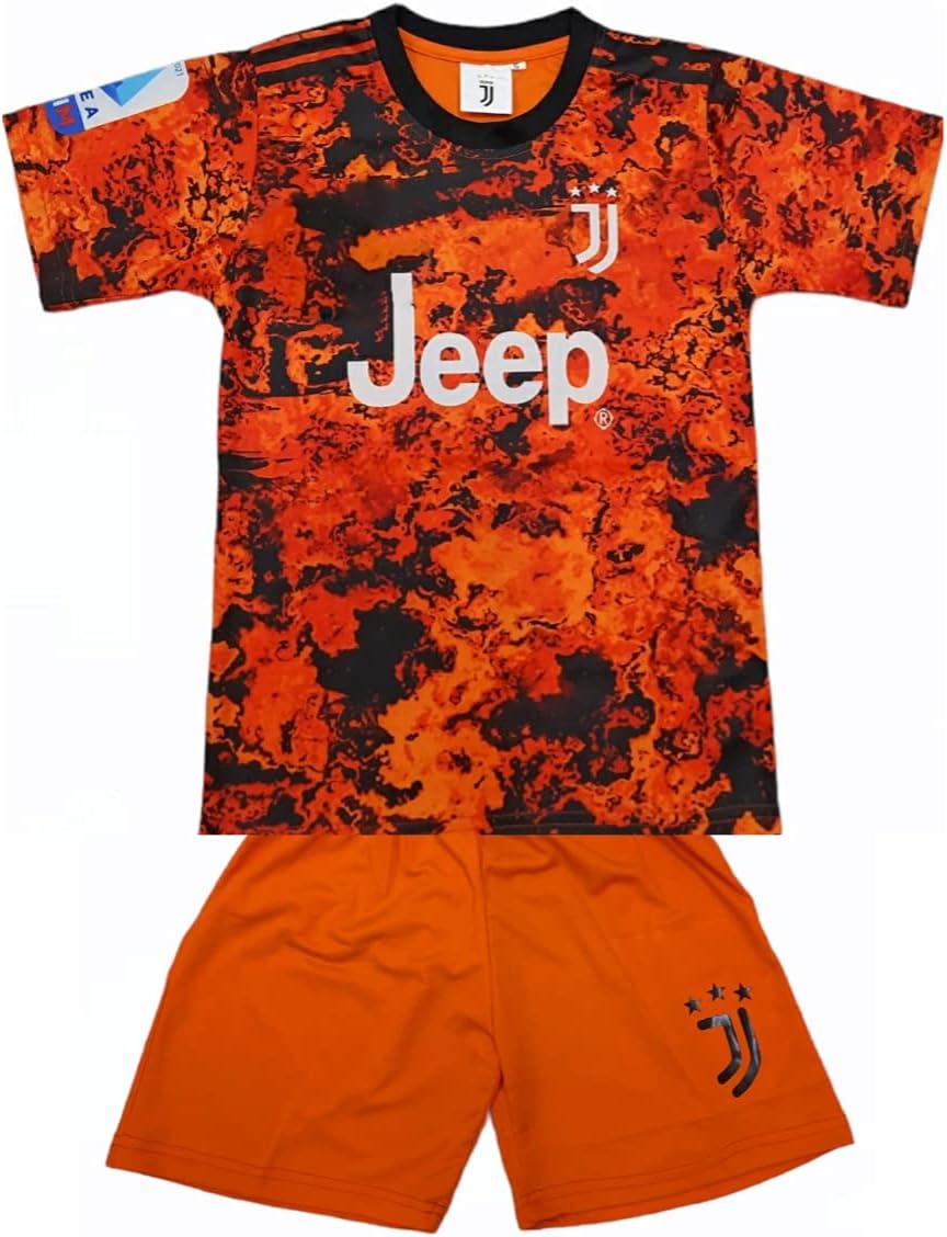 SportywayRonaldo 07 New Kids Football Orange Jersey Set for Boys & Girls