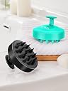 HEETA 2-Pack Hair Scalp Head Massager Shampoo Brush,Wet And Dry Hair Scalp Brush With Soft Silicone (Whole Black&Green) gallery image
