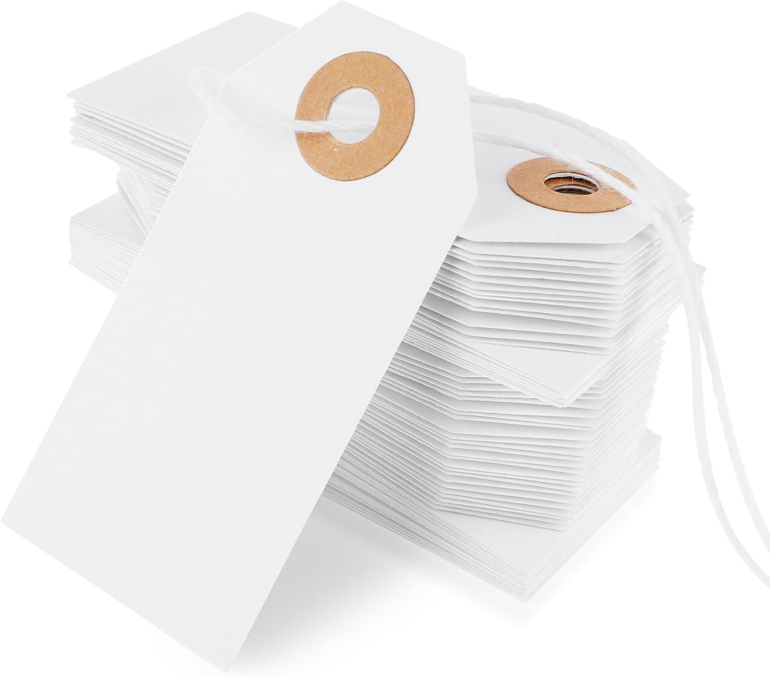 Nogeqi 100 Pcs Large White Price Tags with String Attached, Paper ...
