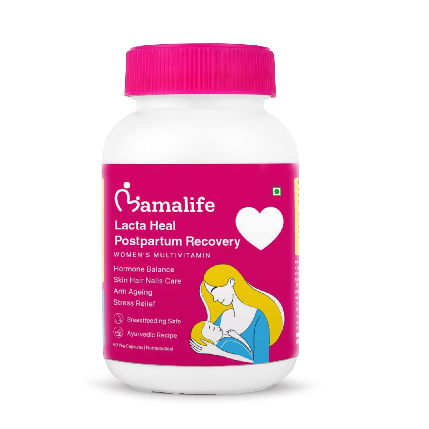 Mamalife Postpartum Multivitamin for Women – Ayurvedic Formula for Hormonal Balance, Hair, Skin & Nail Health – 60 Capsules-image-49