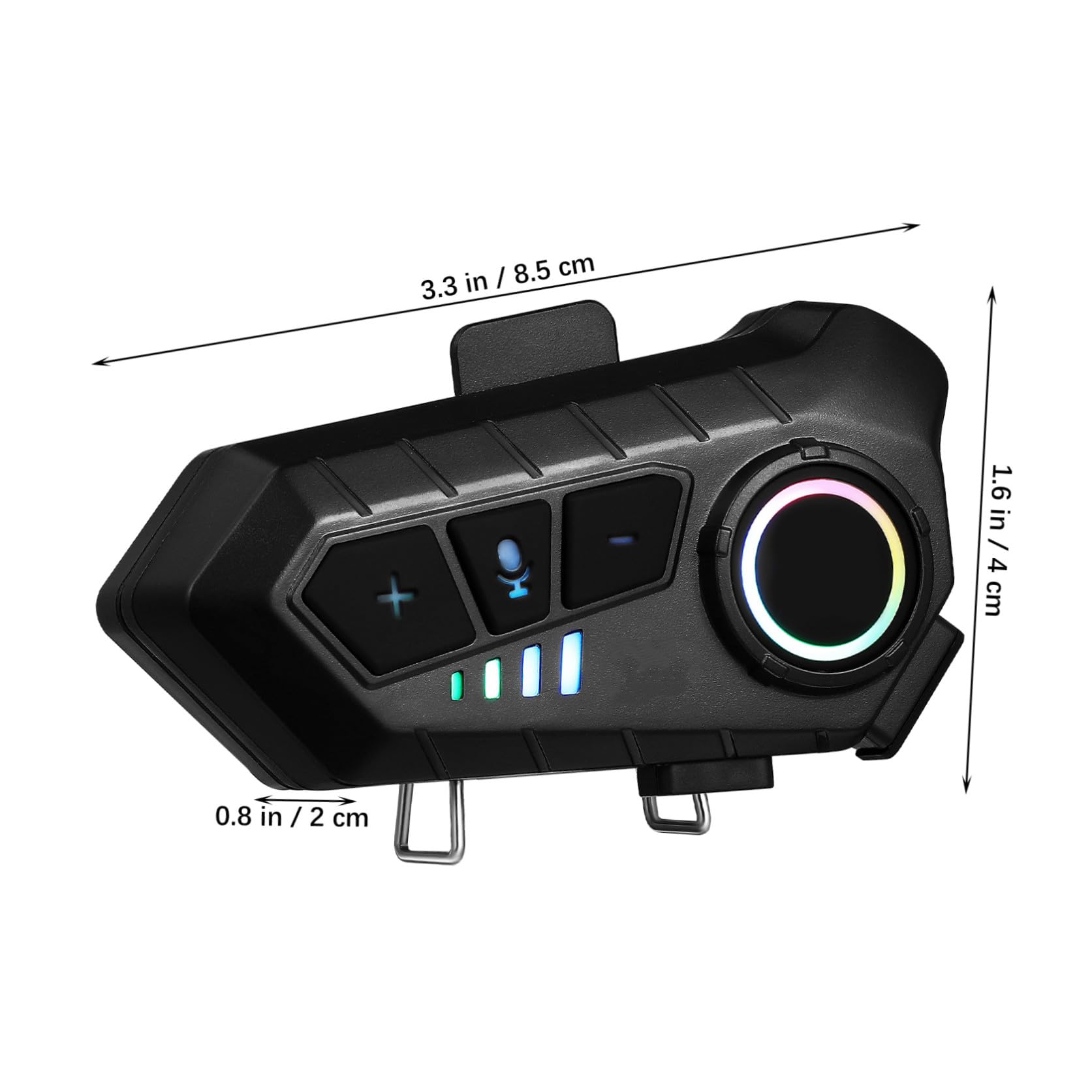 Cabilock Auricolare Wireless per Casco Moto, Batteria 1000mah, Nero