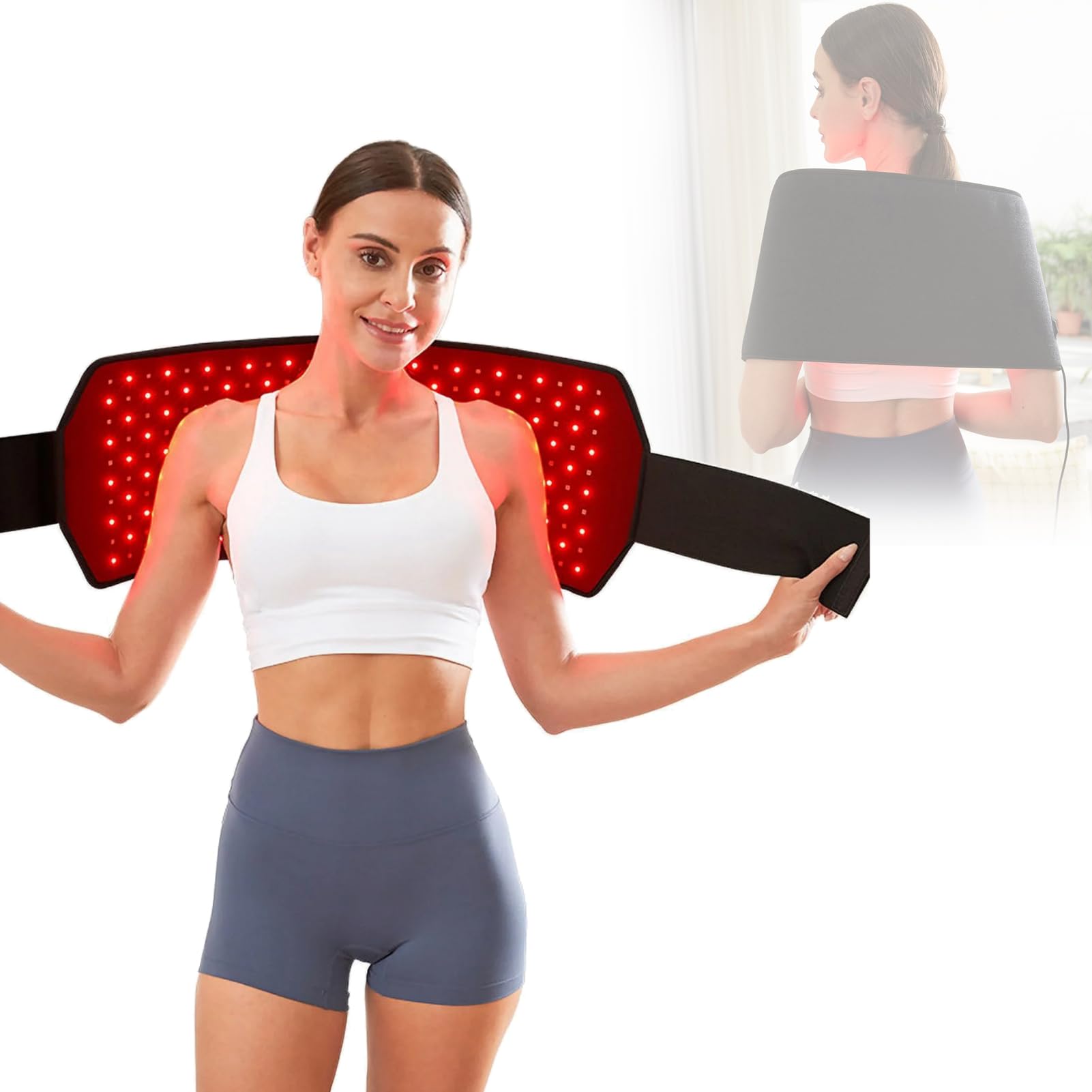Red Light Therapy Cintura, 250pcs Luce Rossa Terapia per Il Corpo 660nm Infrarossi Terapia&850nm Infrarossi Terapia, Lampada per Terapia della Luce con Timer Rilassare I Muscoli