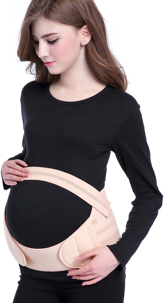 Maternity Belt Pregnancy Support Lower Waist Back Abdomen Band Belly Brace Comfortable Belly Band for Pregnancy,Prenatal Cradle for Baby (L)
