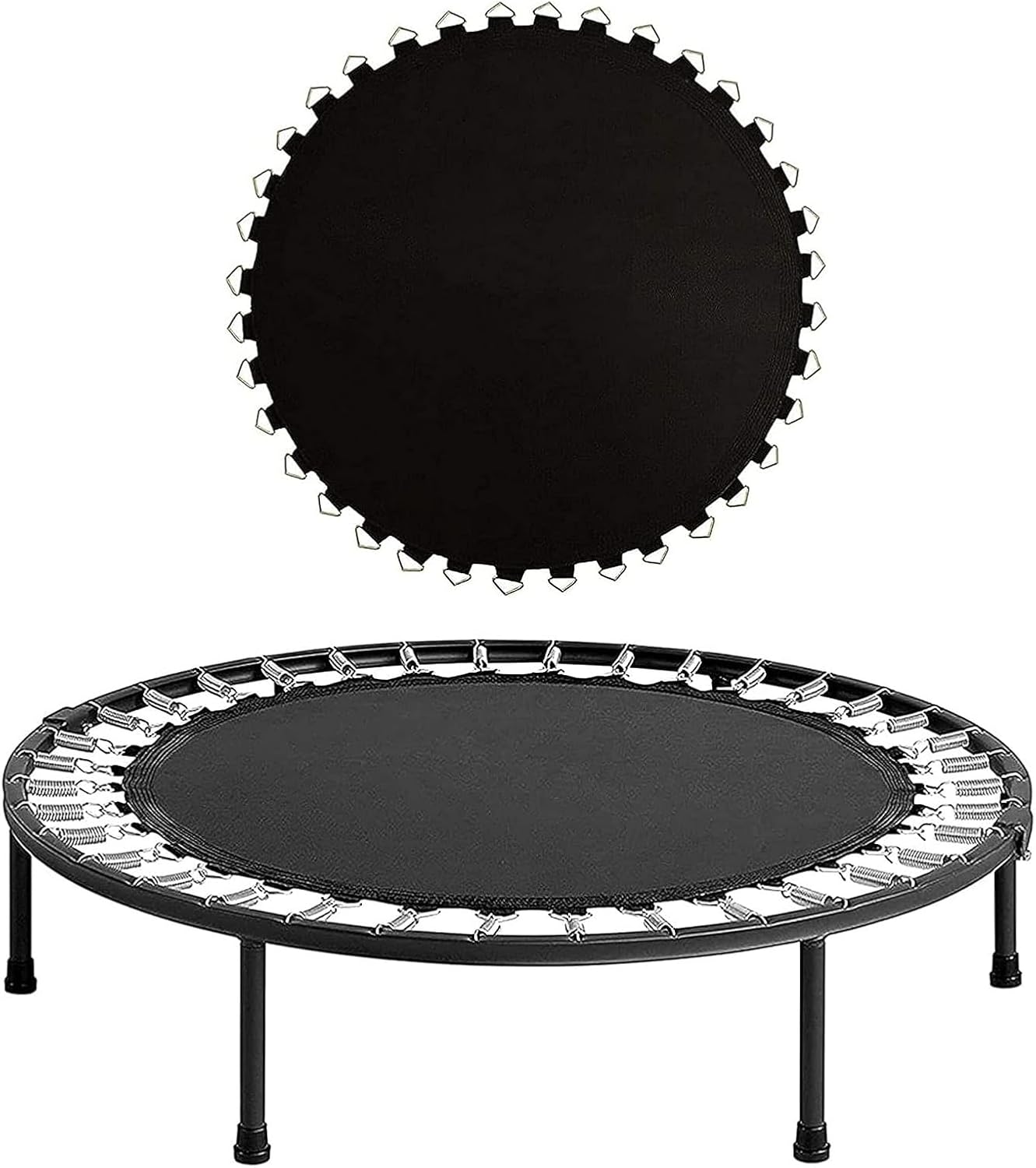 Trampoline Accessories,Jump Mat, 16FT Round Trampoline Jumping Mat with V-Rings - Replacement Exercise Mat for Trampoline with 108 Springs