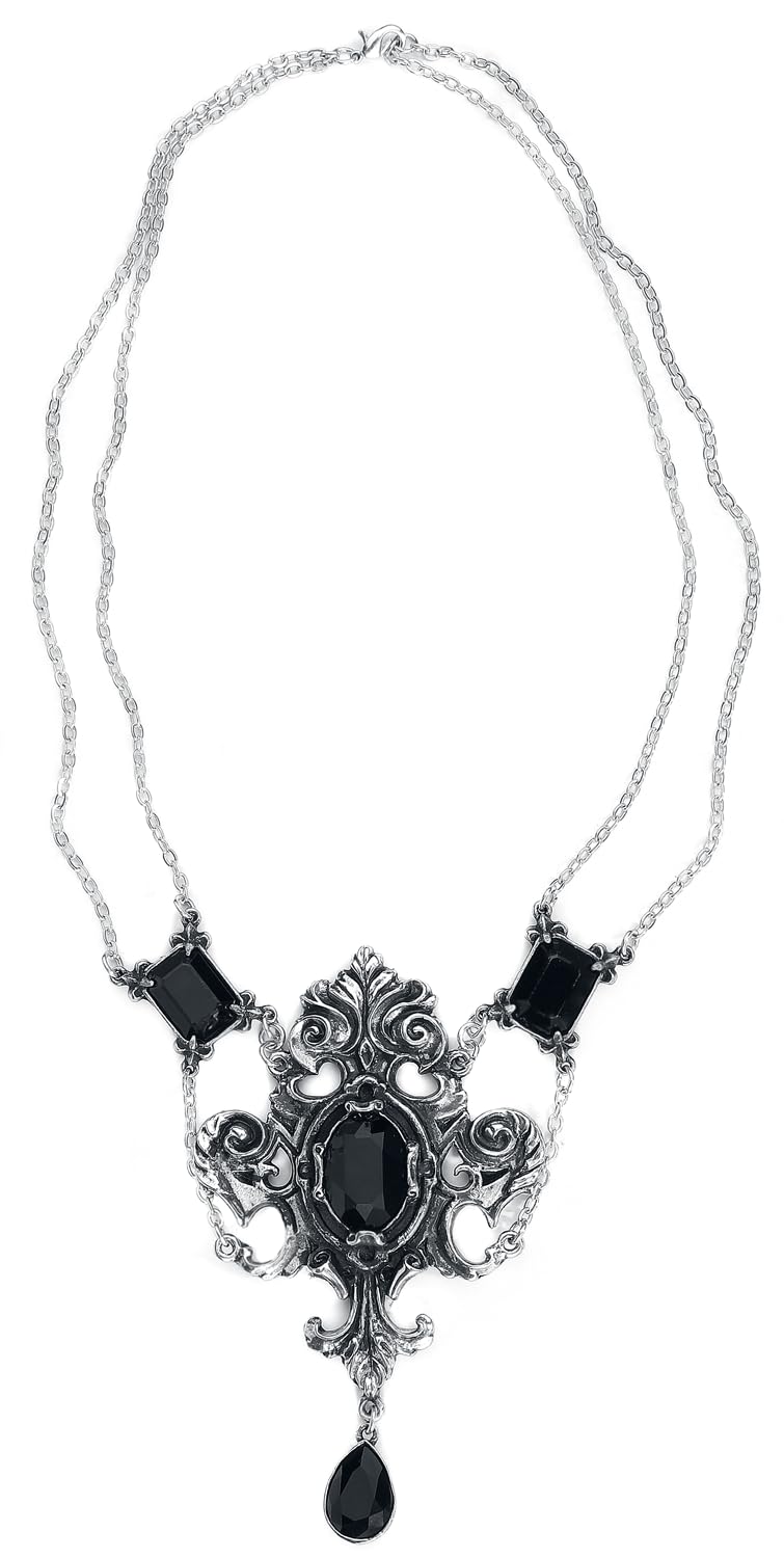 Alchemy Gothic Queen of The Night Women Necklace Silver-Coloured 