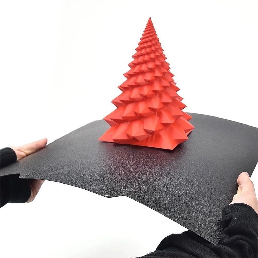 Bauplatte für 3D-Drucker, doppelseitig, strukturiert, PEI, flexibel, magnetisch, beheizte Bettplattform, Federstahl, 35 x 32 cm