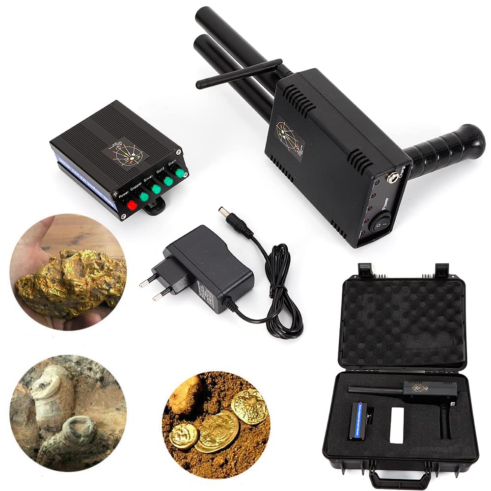 Rivelatore d'Oro 3D, Rivelatore Metalli Professionale, Rivelatore Metalli Sotterraneo, Scanner per Tesori per Reliquie, Gioielli, Portata 1000 Metri, Profondità 20 Metri